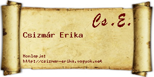 Csizmár Erika névjegykártya